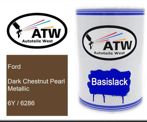 Ford, Dark Chestnut Pearl Metallic, 6Y / 6286: 500ml Lackdose, von ATW Autoteile West.